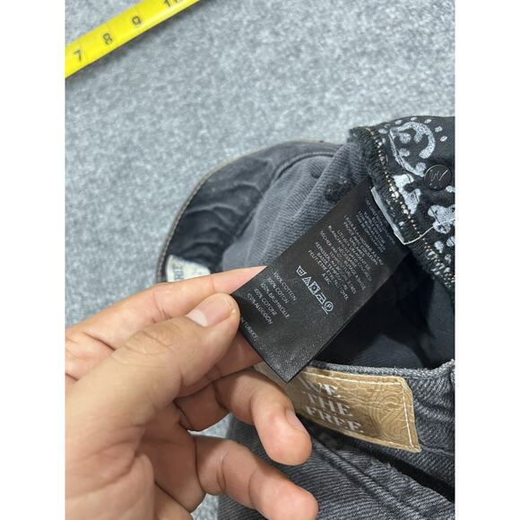 We The Free Tinsley Baggy High Rise Straight Leg Jean 24 90s Grunge Washed Black - Picture 6 of 15